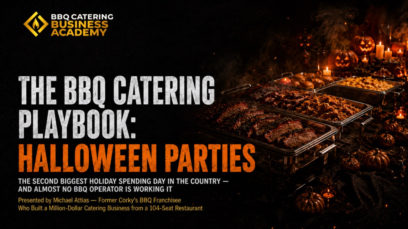 The BBQ Catering Playbook: Halloween Parties — the second biggest holiday spending day in the country, and almost no BBQ operator is working it